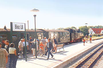 El tren de vapor "Rasender Roland" en Binz