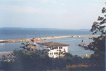 El puerto de Sassnitz, visto desde arriba